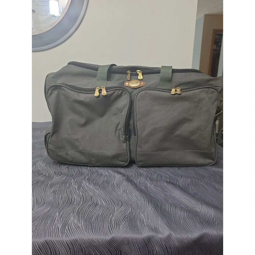 Vintage Ricardo Beverly Hills Forest Green Travel Duffel Bag Overnighter...